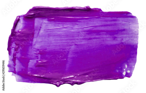 Vector purple glossy oil texture isolated on white - paint banner for Your design