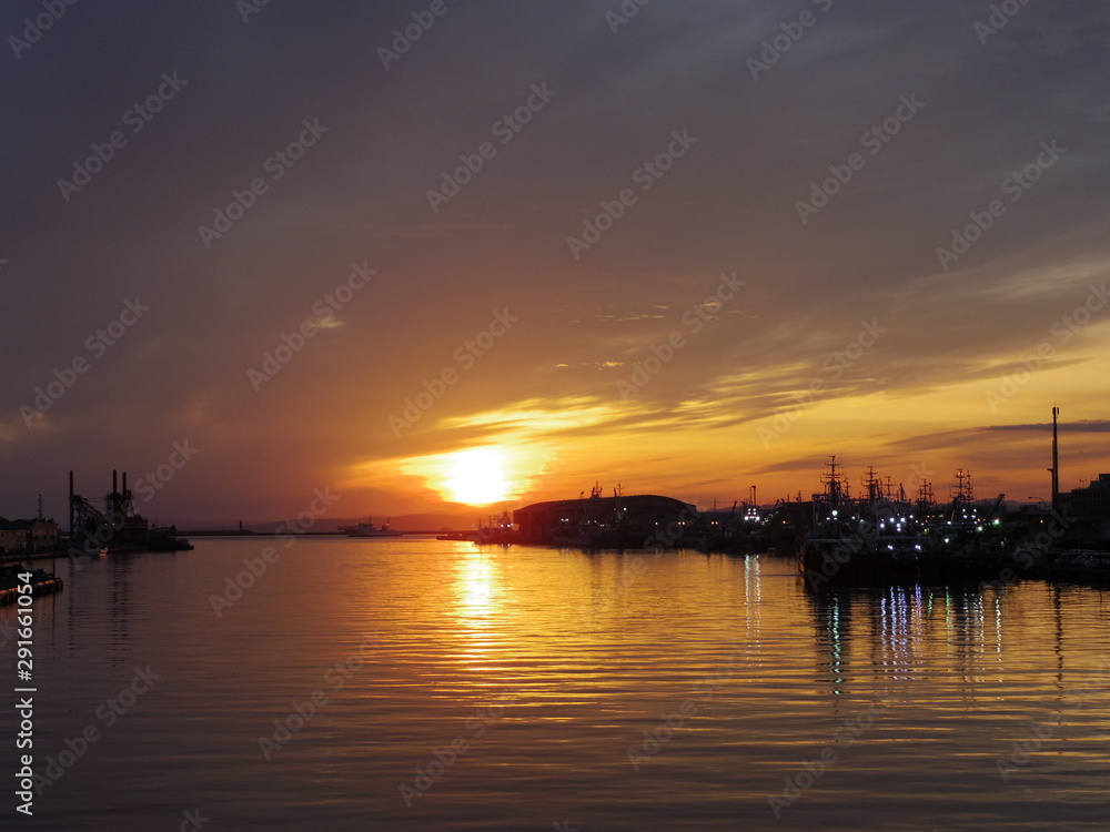 夕日（北海道釧路市）