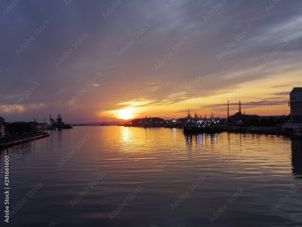 北海道釧路の夕日