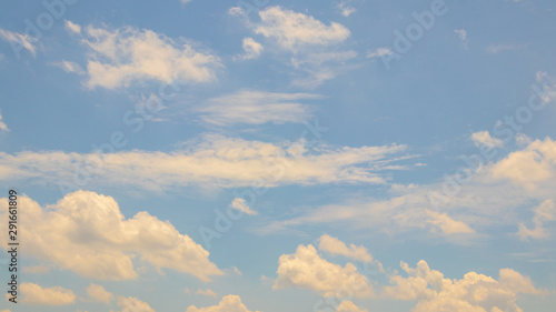 Bright white clouds and bule sky