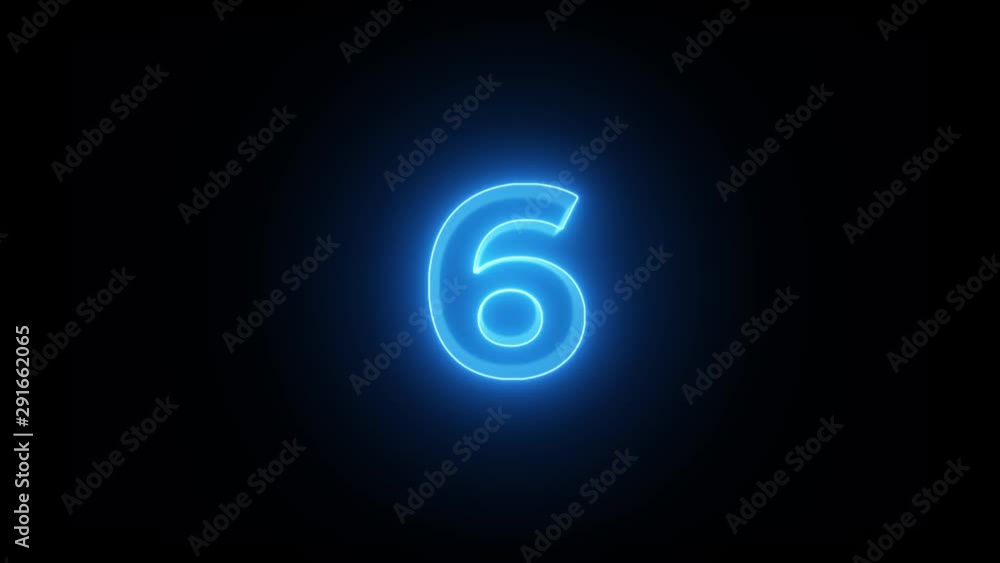 4K Blue Neon 10s Countdown Clean 4K Blue Neon 10s Countdown Clean