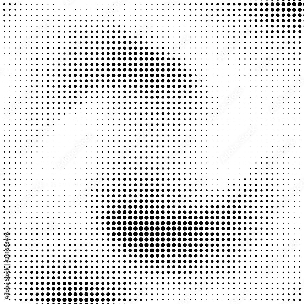Abstract halftone swirl dotted background.