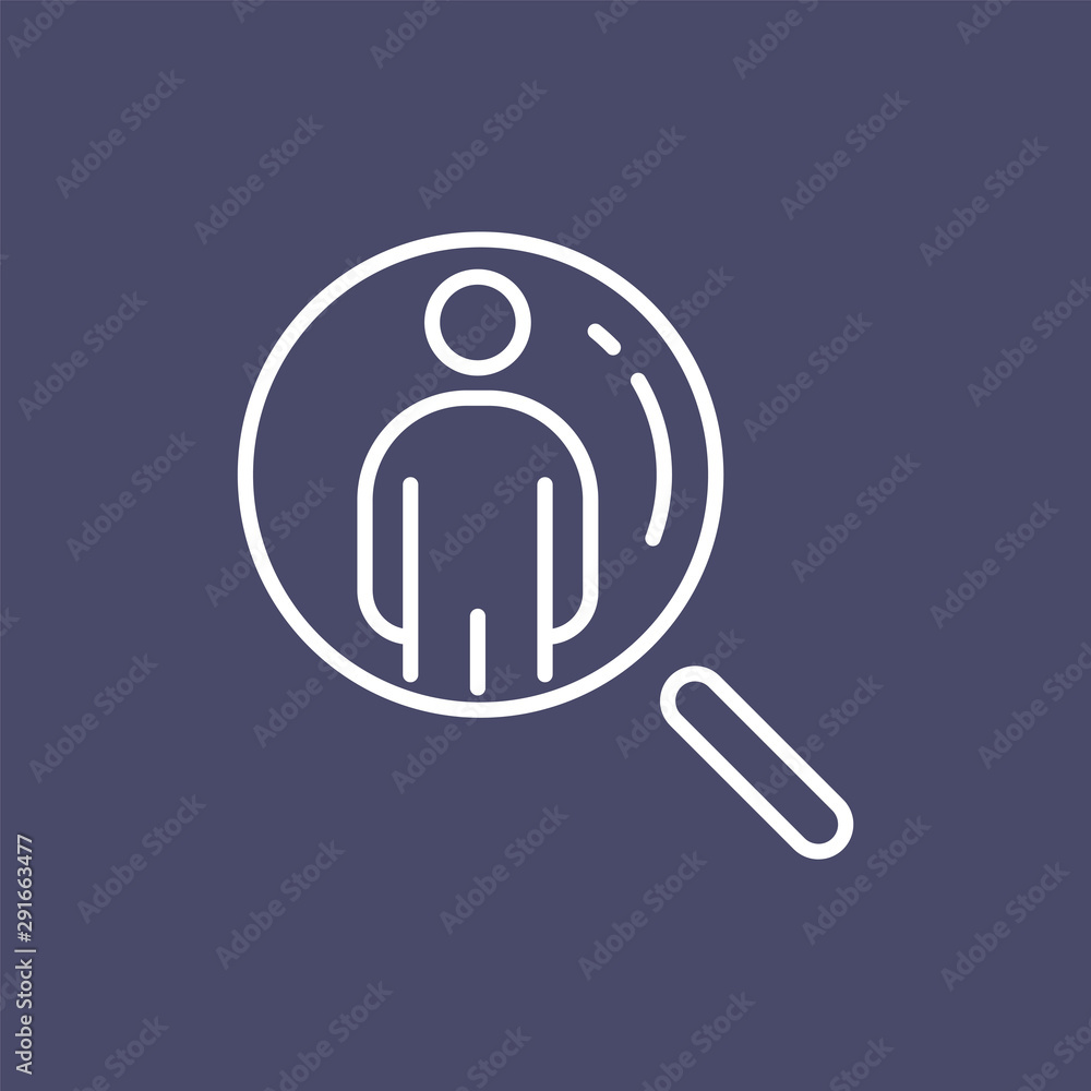 Employee icon. Recruitment sign. Headhunting. We are hiring symbol business people icon simple line flat illustration Employee icon. Recruitment sign. Headhunting. We are hiring symbol business people icon simple line flat illustration