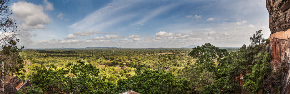 Panoramic view from Sigiriya rock. Sri Lanka.