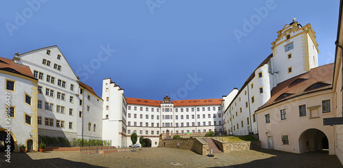 Colditz Castle, castle courtyard. The famous World War II prison, Saxony, East Germany photo