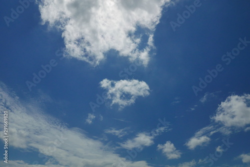 Beautiful blue cloudy sky background.