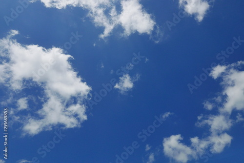 Beautiful blue cloudy sky background.