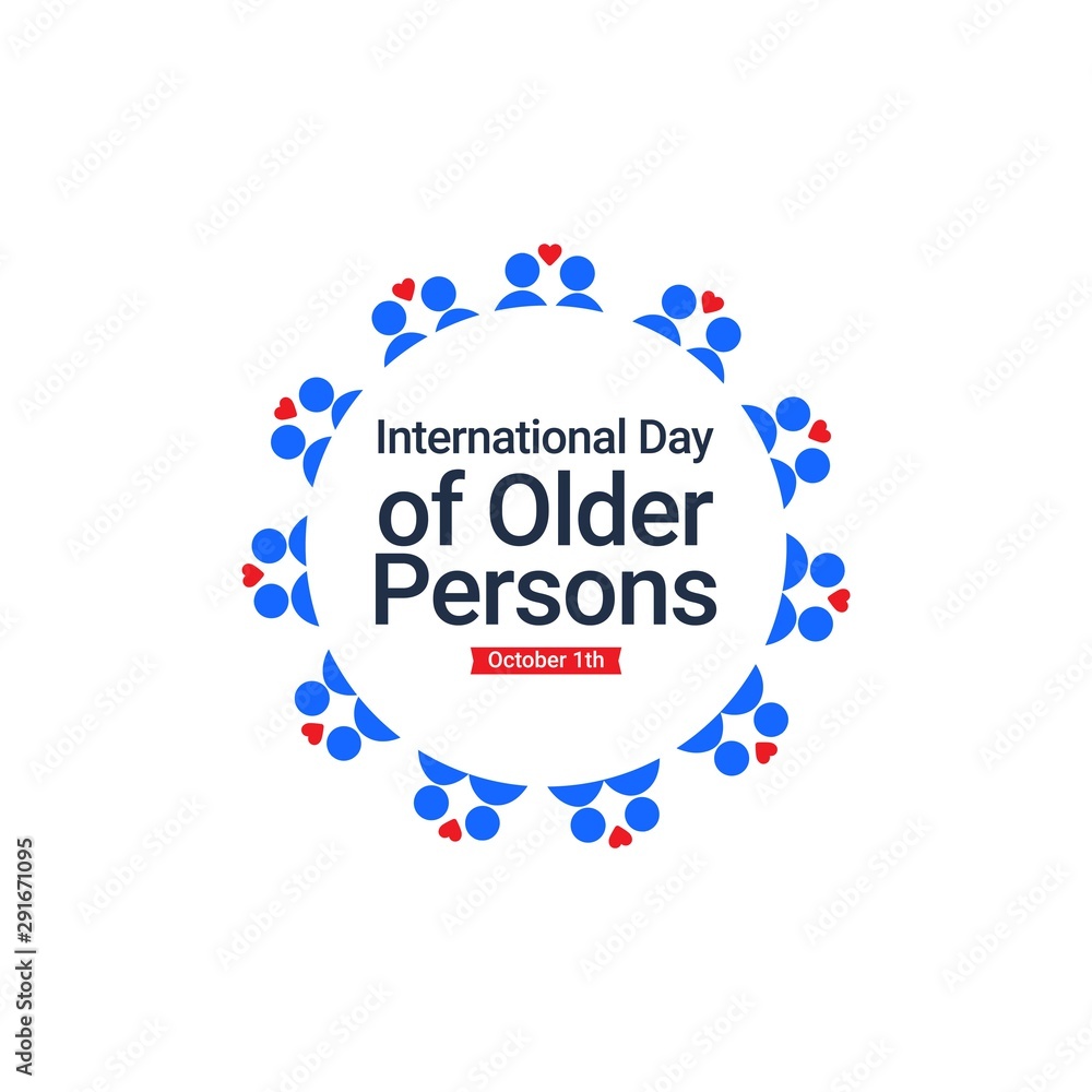 International Day of Older Persons design template. Design for banner, greeting cards or print. International Day of Older Persons design template. Design for banner, greeting cards or print.