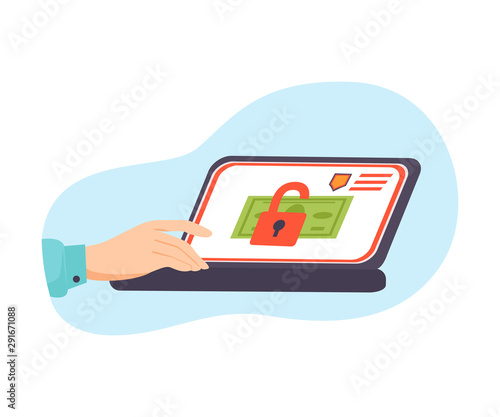 Hacking social network vector illustration isolated on white background.