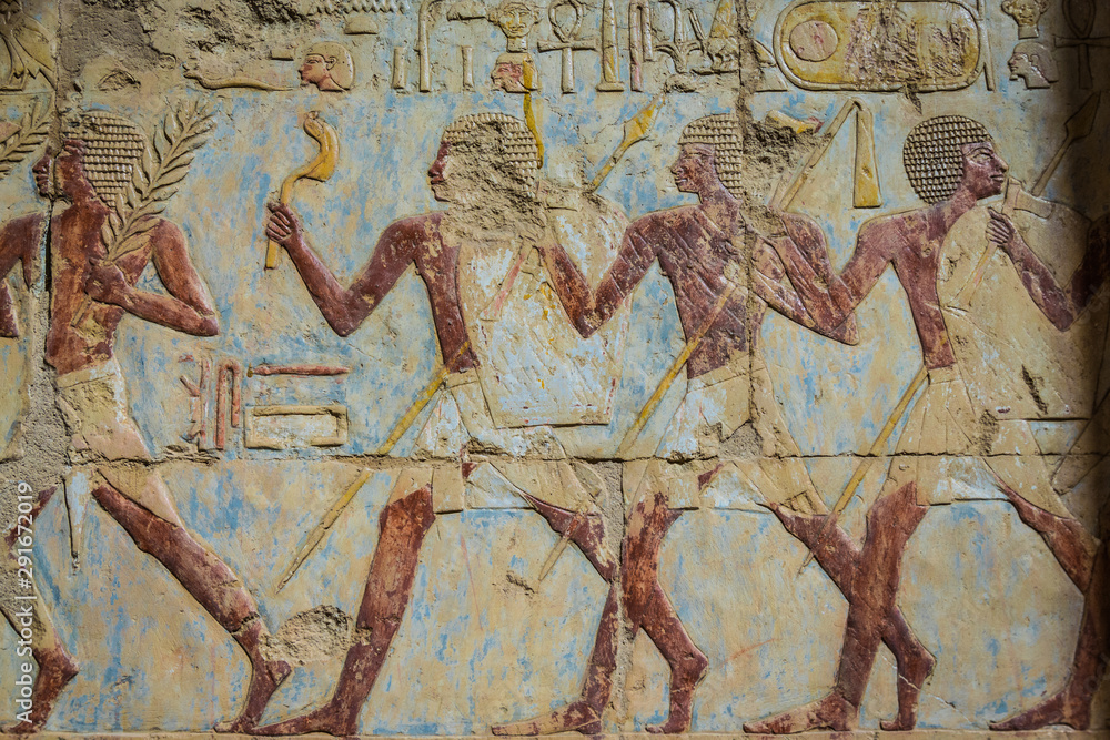 Obraz premium Ancient Egypt paintings on a wall