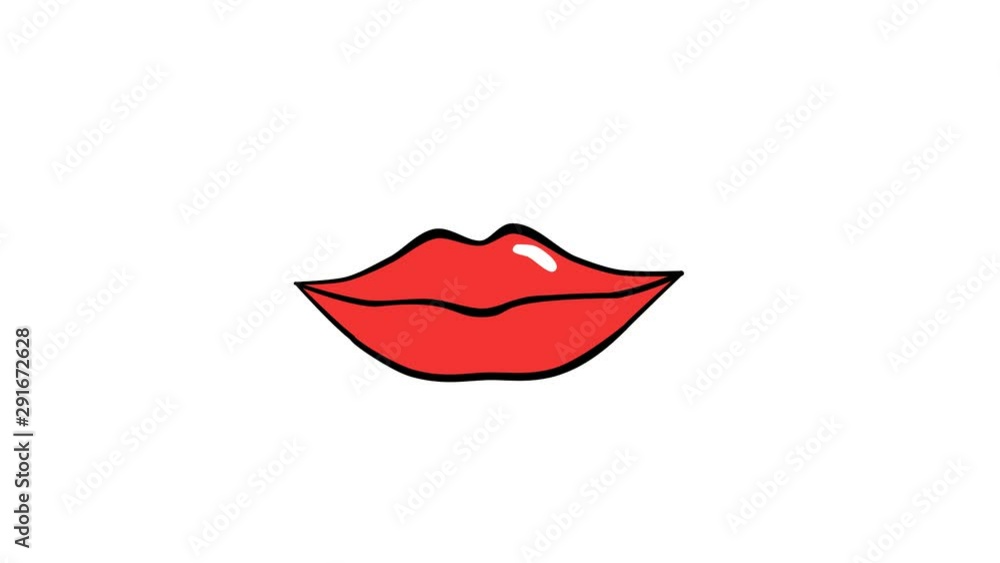 animated lips. Licking lips. Hand drawn looping animation. Alpha channel. animated lips. Licking lips. Hand drawn looping animation. Alpha channel.