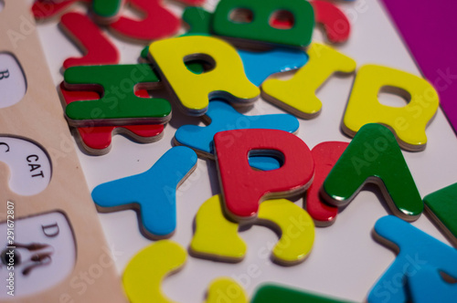 Photography of some wooden colored letters.