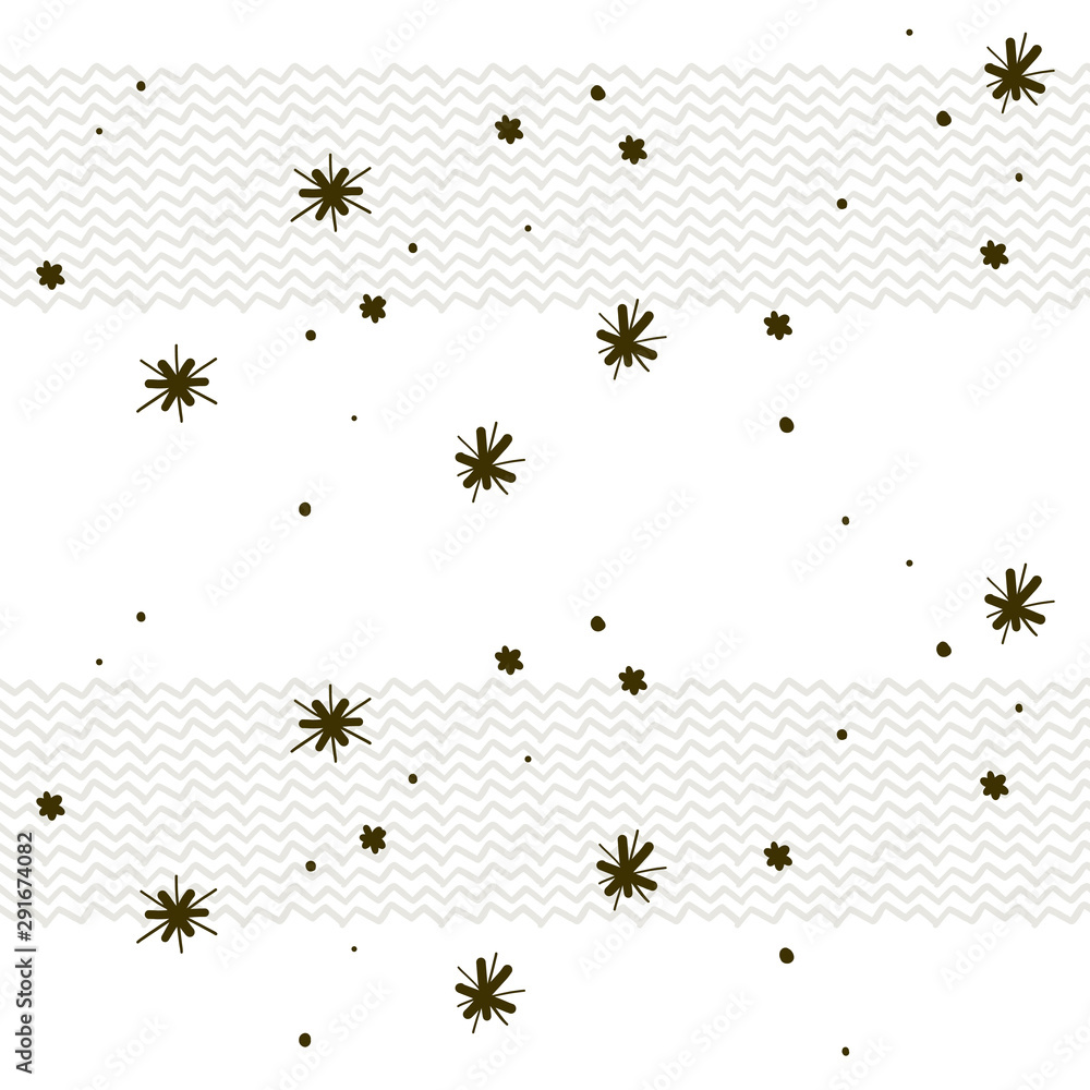 Vector Merry Christmas seamless pattern with simple hand drawn decor elements isolated. Stars, snowflakes. For stickers, packaging paper, congratulation cards, present tags etc. Vector Merry Christmas seamless pattern with simple hand drawn decor elements isolated. Stars, snowflakes. For stickers, packaging paper, congratulation cards, present tags etc.