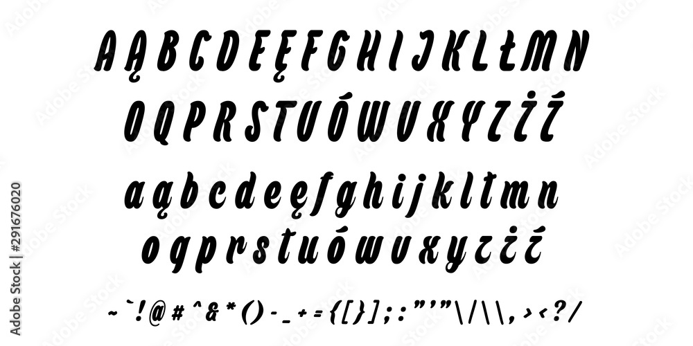 Calligraphic Vintage Handwritten vector Font for Lettering. Trendy Retro Calligraphy Script. Design vector linear Font Title Header Lettering Logo Monogram - Wektor  - obrazy, fototapety, plakaty 