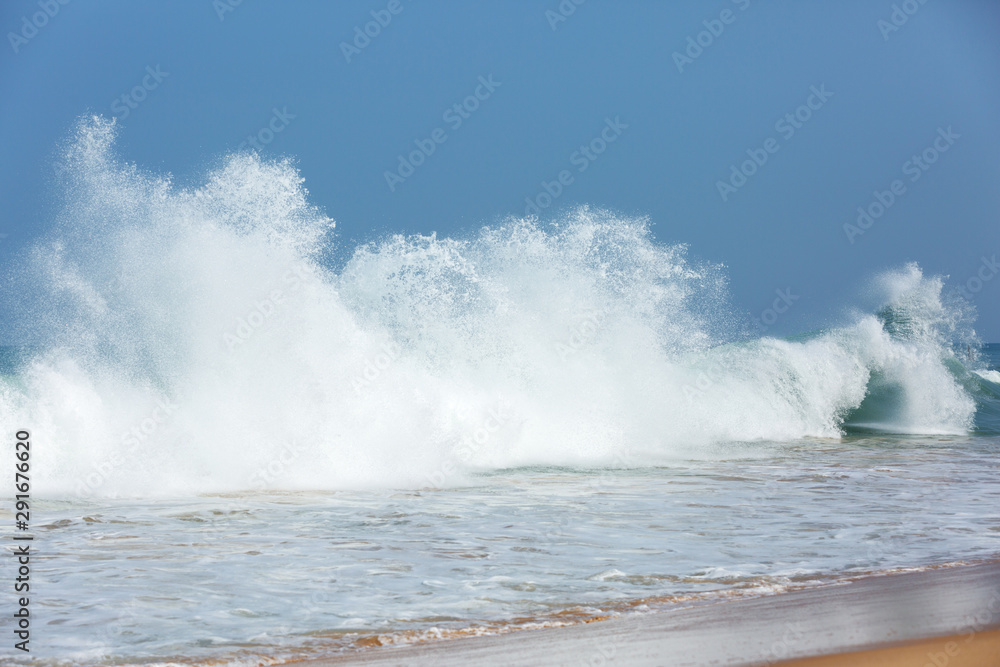 Blue Ocean Wave on the beach