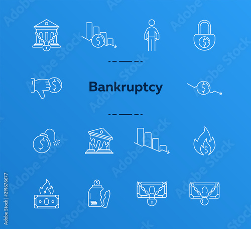 Bankruptcy icons