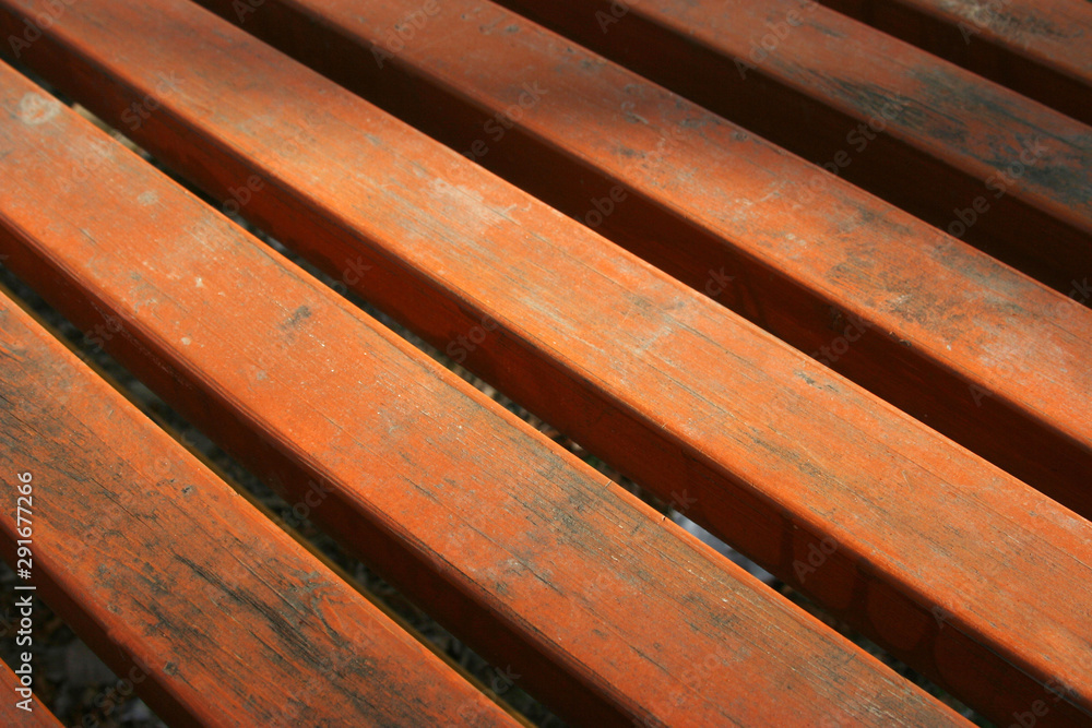 Wooden bench in the park