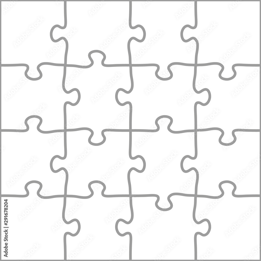 Complete Puzzle Vector Template Complete Puzzle Vector Template
