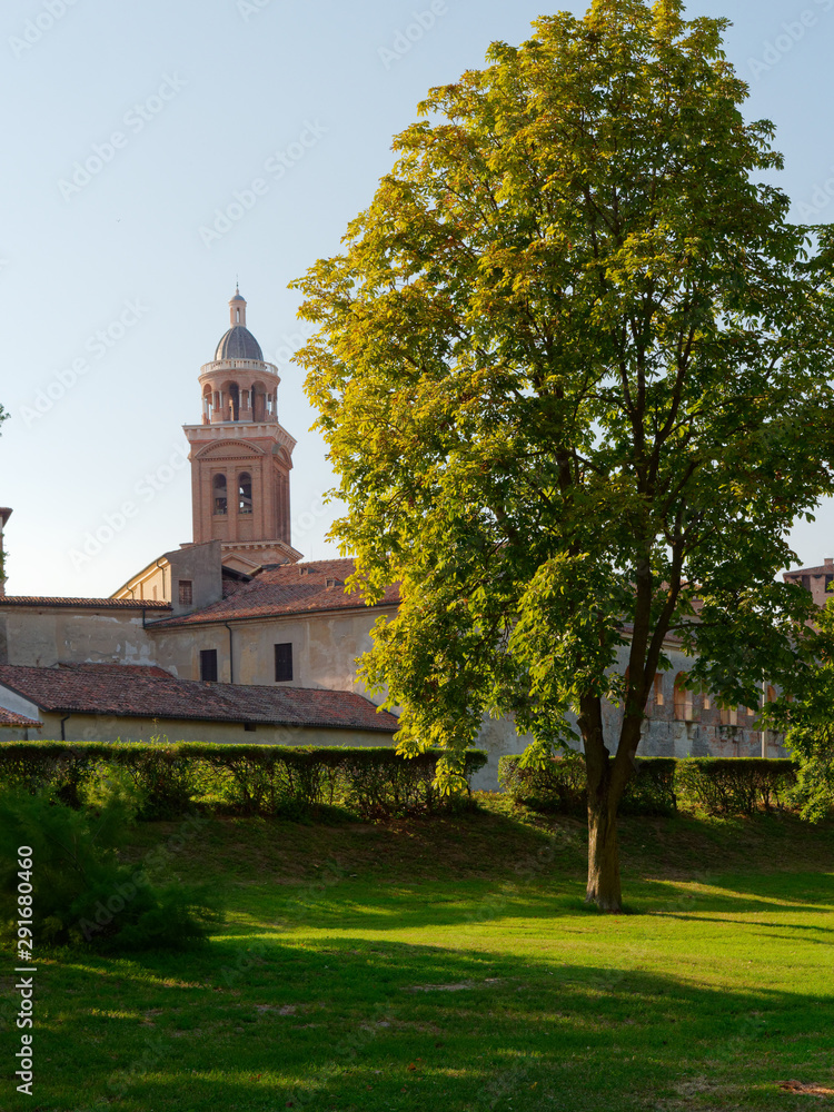 fortress wall in the city of Mantova, Italy