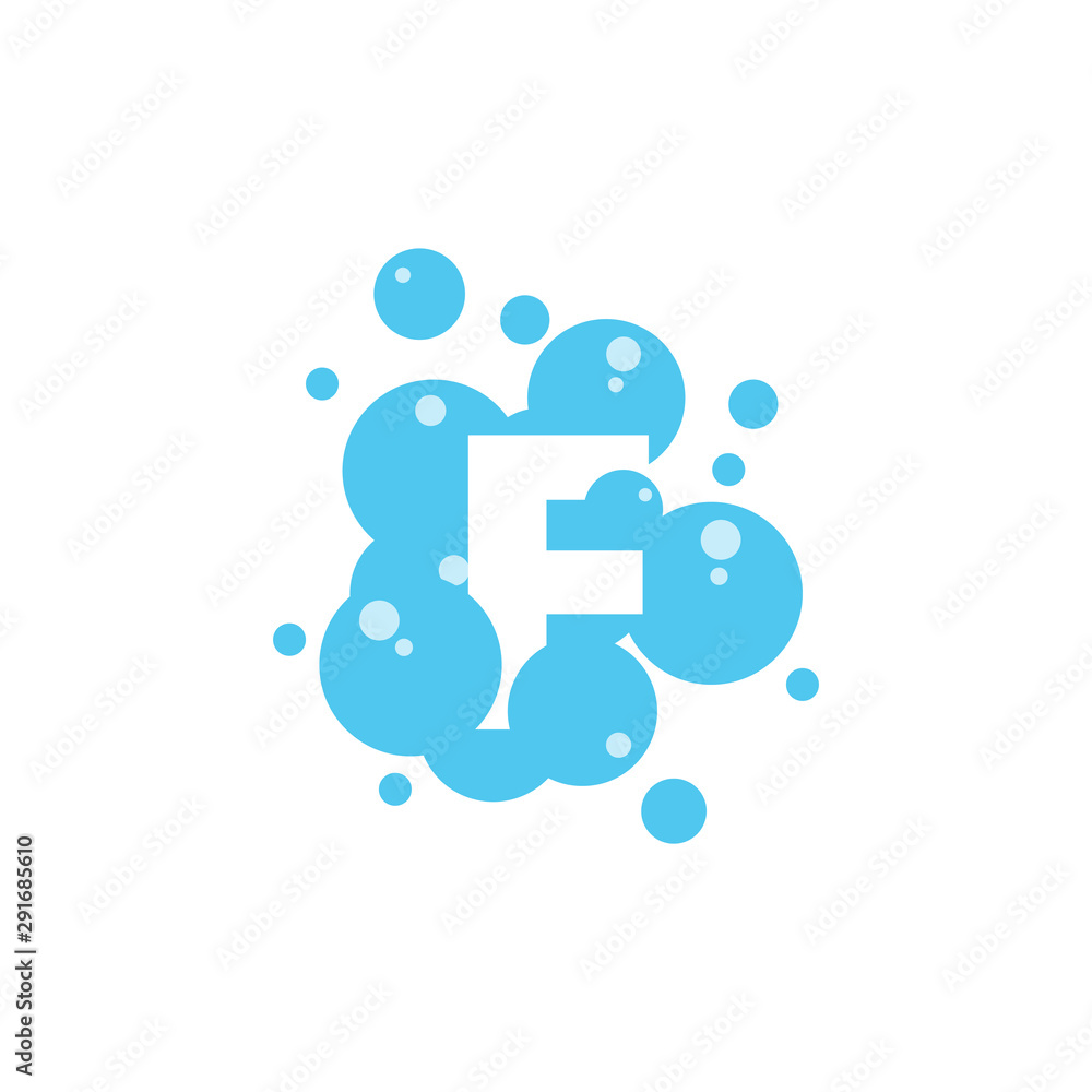 Bubble with initial letter f graphic design template Bubble with initial letter f graphic design template