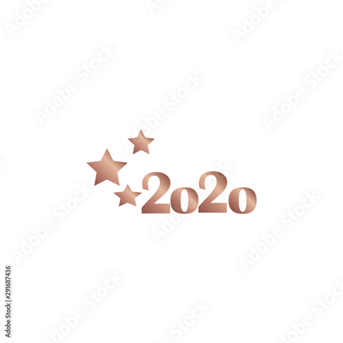 Happy New Year 2020. Brochure design template, card, banner. Vector illustrat...