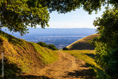 Fotografie Dirty road going to Silicon Valley, California
