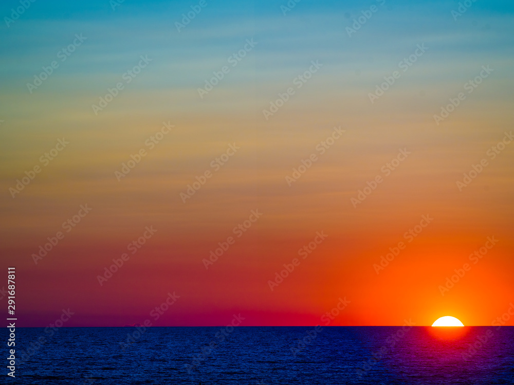Breathtaking sunset, travel top destination, dreaming of an holiday theme, beautiful end of day