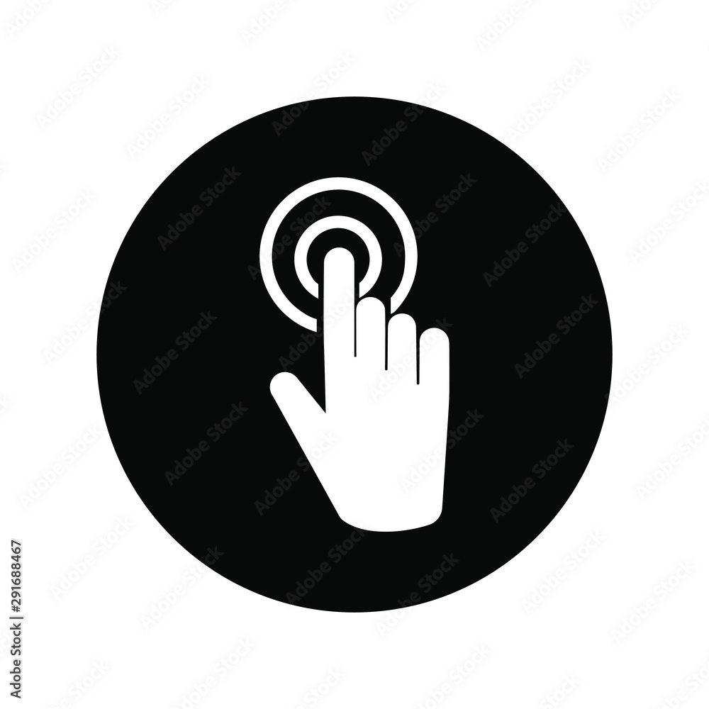 Finger Tap vector Icon. Hand Gesture Illustration symbol. click logo or sign. Finger Tap vector Icon. Hand Gesture Illustration symbol. click logo or sign.