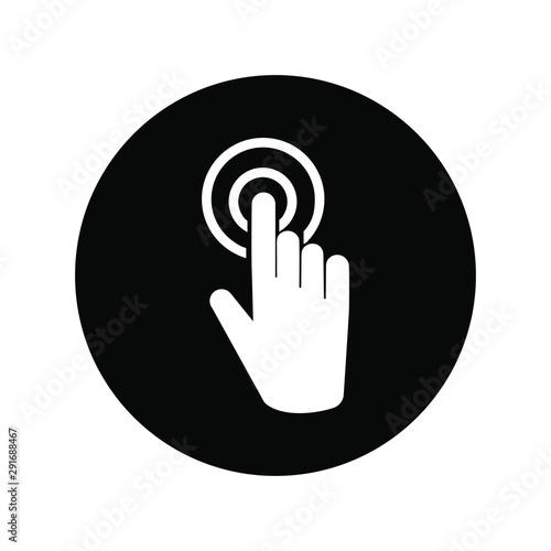  Finger Tap vector Icon. Hand Gesture Illustration symbol. click logo or sign.