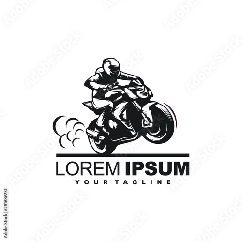 awesome motor bike logo design