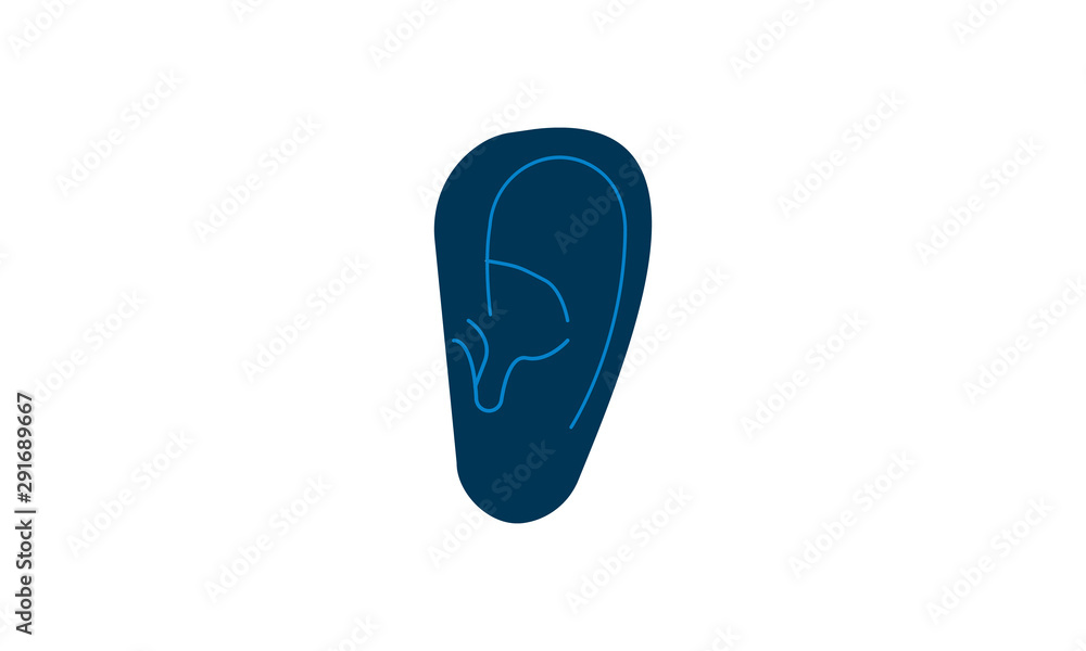 Ear icon for auditory and ENT-related designs Ear icon for auditory and ENT-related designs