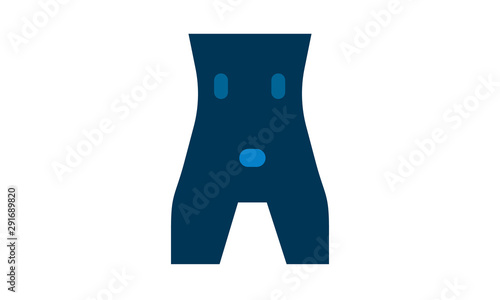 Tummy icon for healthcare, wellness, or body-related designs