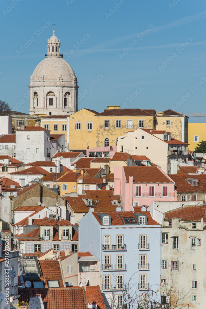 Colorful houses of Lisbon, Portugal