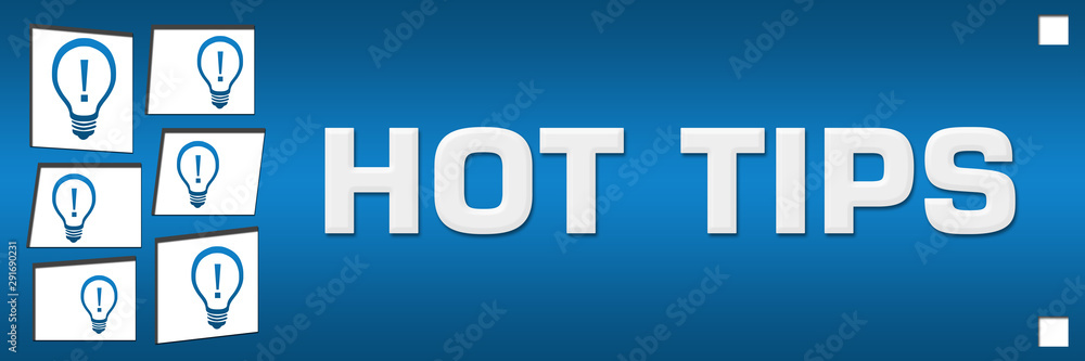 Hot Tips Blue Bulbs White Grid Left Horizontal Hot Tips Blue Bulbs White Grid Left Horizontal