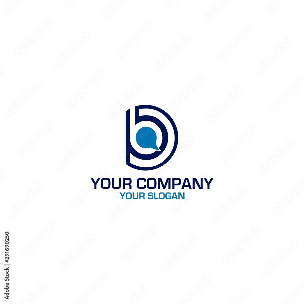 DB Chat Logo Design Vector