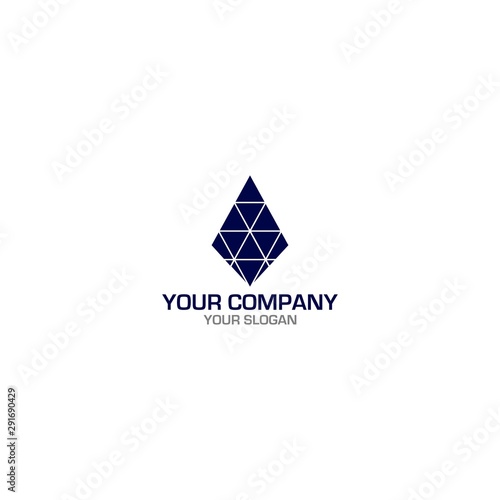 Triangle Obsidian Logo Design Vector