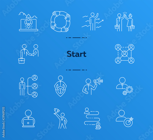 Starting business icons