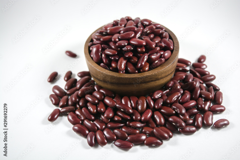 red beans in bowl isolated on white background red beans in bowl isolated on white background