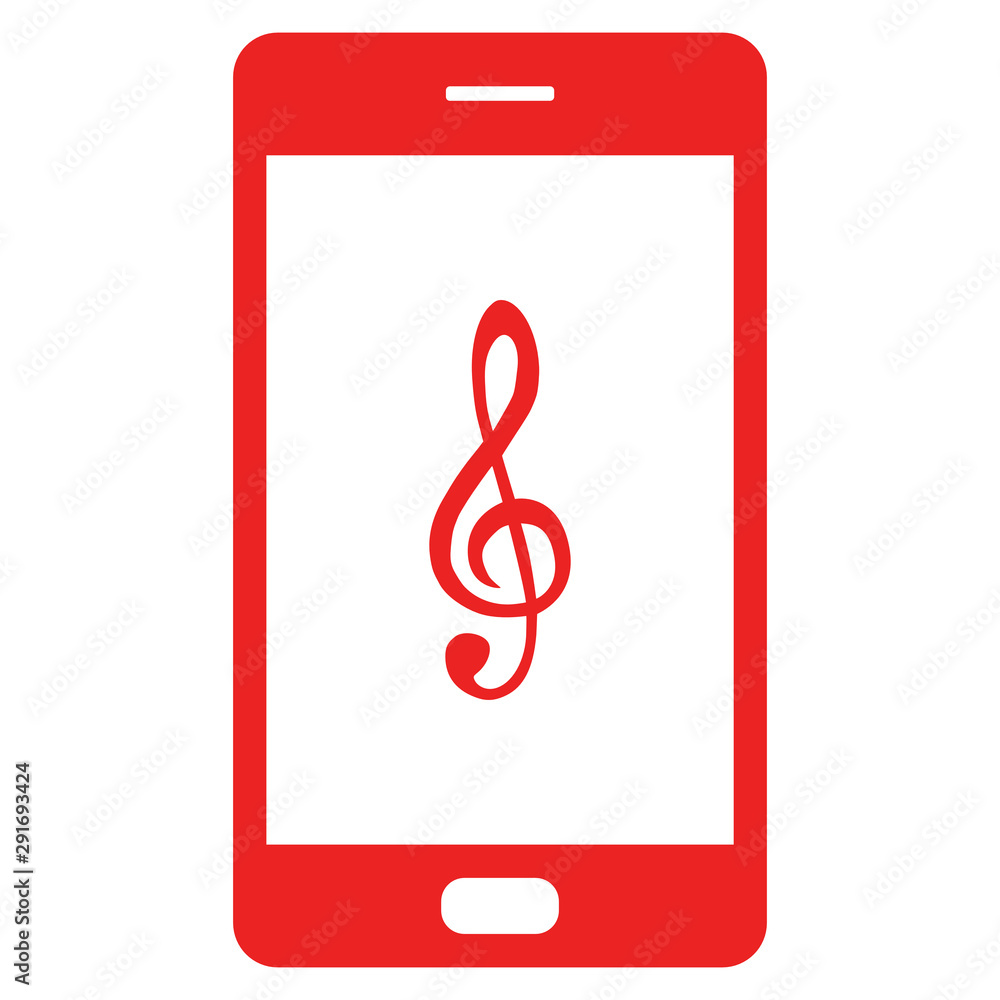 Violinschlüssel und Smartphone Violinschlüssel und Smartphone