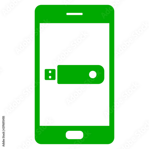 USB stick und Smartphone