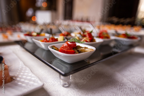 mix of various vegetables on a banquet table photo