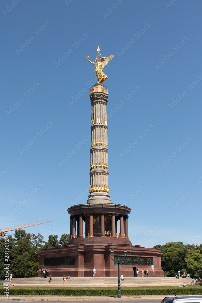 The Victory Column monument in Berlin, Germany