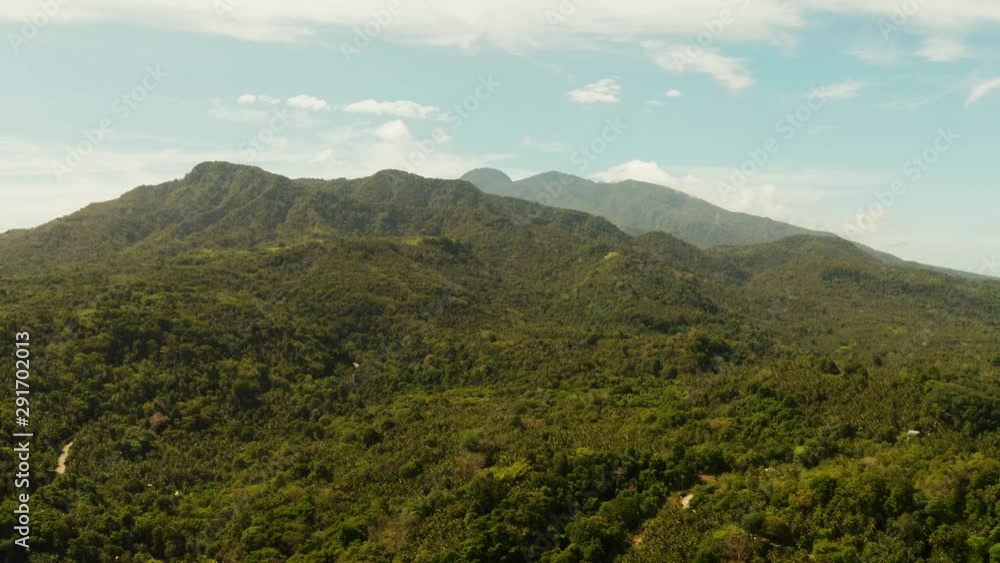Hibok-Hibok Volcano. Mountain landscape on the island of Camiguin, Philippines. Volcanoes and forest. Hills and rainforest. Hibok-Hibok Volcano. Mountain landscape on the island of Camiguin, Philippines. Volcanoes and forest. Hills and rainforest.