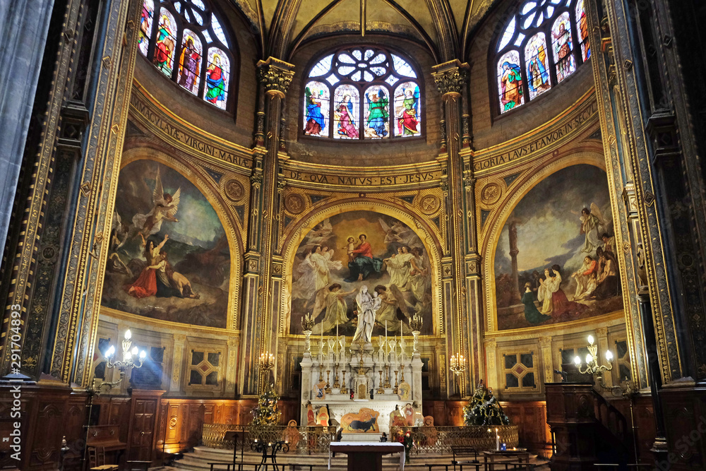 Chapel of the Virgin Mary in Saint Eustache church in Paris, France 