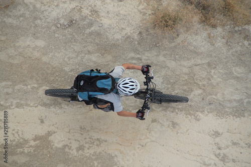 Top view of a biker
