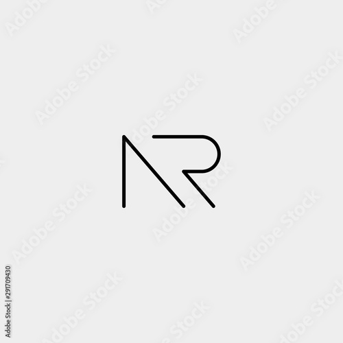 Letter NR AR R N Logo Design Simple Vector
