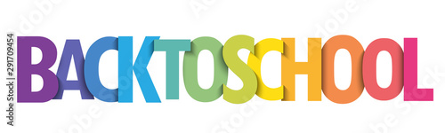 BACK TO SCHOOL colorful vector typography banner