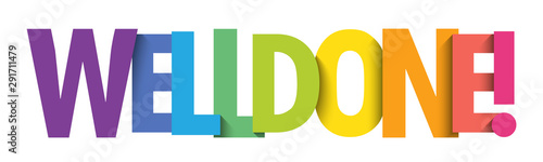 WELL DONE! colorful vector typography banner