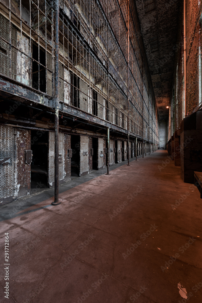 Steel Jail Cell Blocks - Abandoned Ohio State Reformatory Prison - Mansfield, Ohio