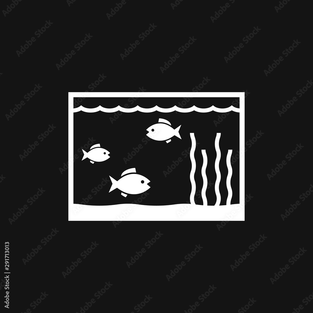Aquarium fish vector icon. Flat aquarium fish icon for your design.